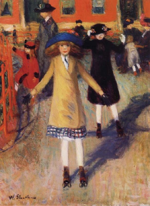 William Glackens Children Roller Skating